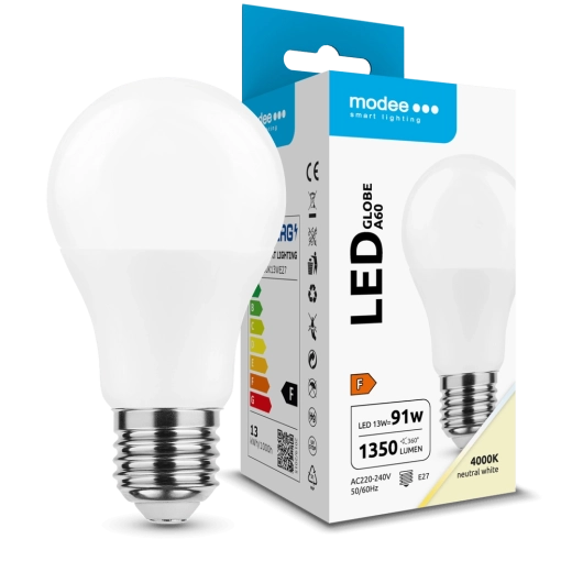 Bombilla LED MODEE LIGHTING Globe A60 13 W E27 blanco neutro