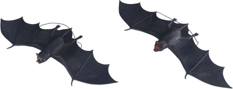Murciélago de goma colgante 32 × 11 cm