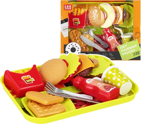 Set infantil de comida rápida para cocina