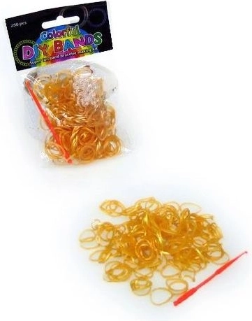 Gomas elásticas doradas para tejer pulseras (250 uds) con cierres y gancho