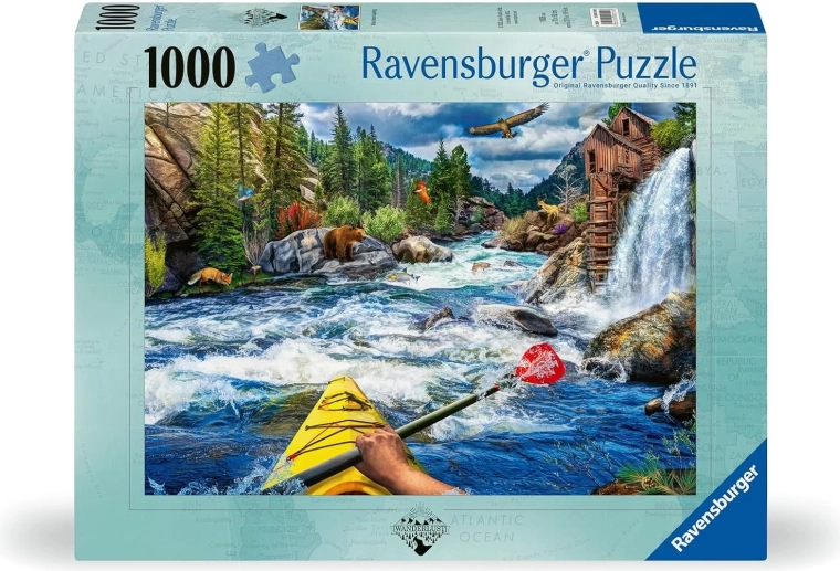Puzzle Ravensburger Wanderlust: paseo por un río salvaje 1000 piezas