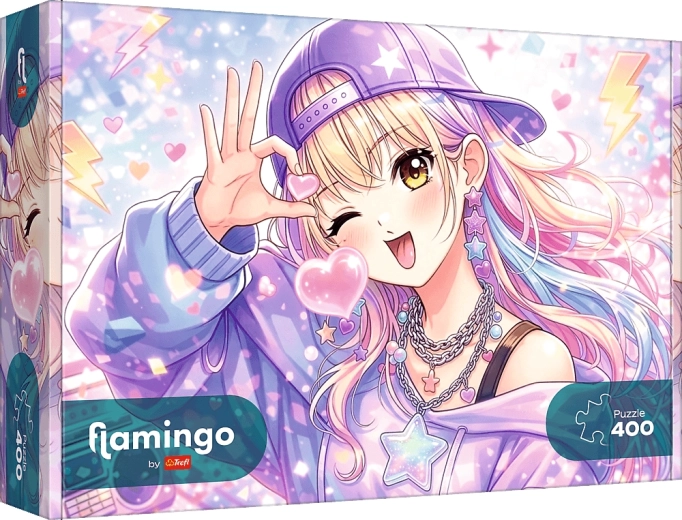 Puzzle Trefl flamenco: magia pastel 400 piezas