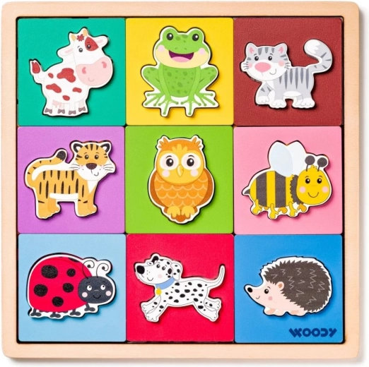 Patrones de animales – rompecabezas educativo de madera