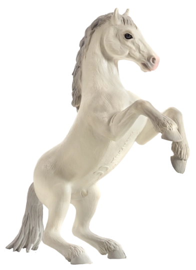 Figura realista de caballo blanco Mojo Mustang