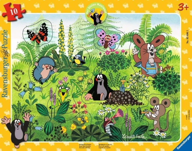 Ravensburger encajable El Topo – diversión en el jardín, 10 piezas