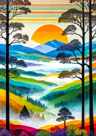 Puzzle Brisa de montaña 1000 piezas