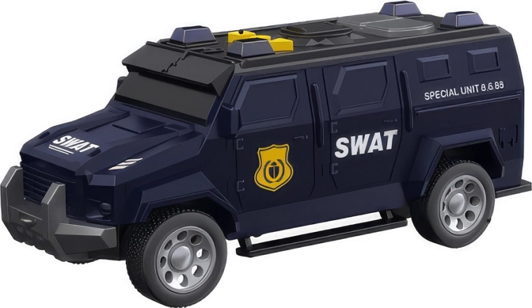 Coche de policía con efectos de luz y sonido 16,5 cm