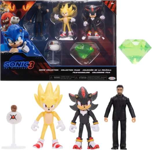 Colección de la película Sonic the Hedgehog 3 – set de 5 figuras de 2,5”
