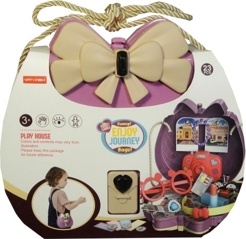 Set de belleza infantil 2 en 1: bolso de mano con accesorios