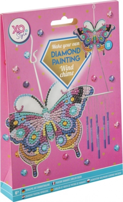 Pintura con diamantes Campanillas Mariposa