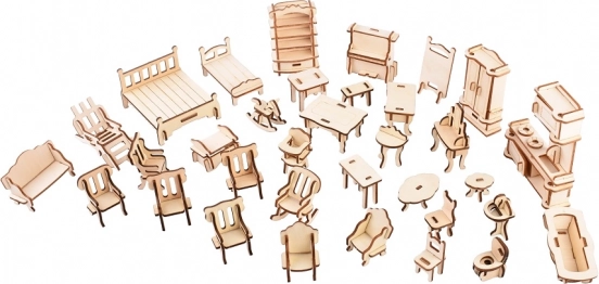 Puzle 3D de madera: muebles
