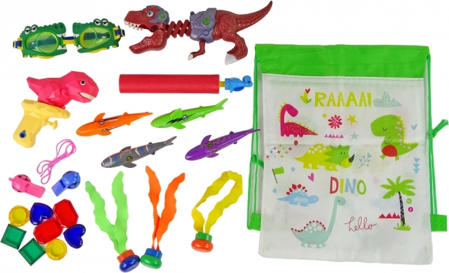 Set infantil de buceo con dinosaurios para agua y piscina
