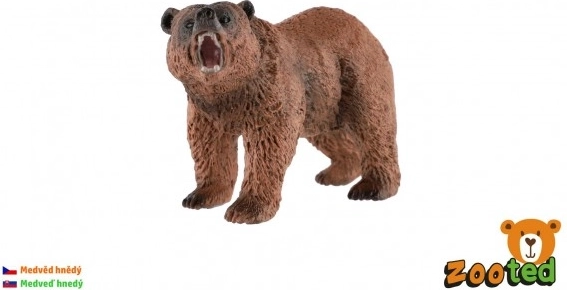 Figura de oso pardo de 12 cm – modelo de plástico realista