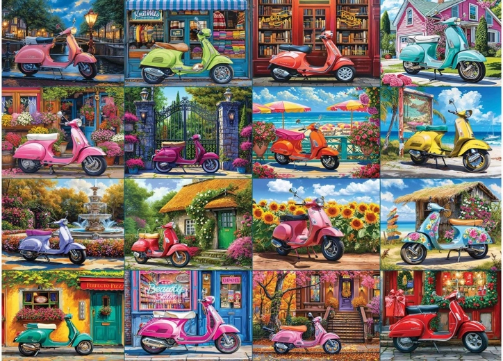Puzzle EUROGRAPHICS 16 scooters, 1000 piezas
