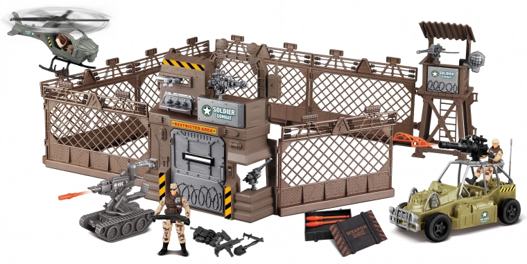 Fortificación militar con helicóptero con efectos 177 cm