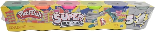 Masa para modelar Play-Doh colores metálicos gold/silver 6 uds