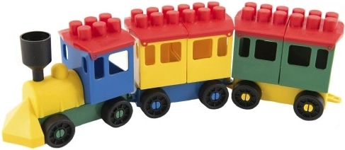 Locomotora y dos vagoncitos acoplables