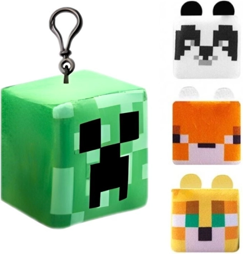 Cubo de peluche de Minecraft – llavero con clip