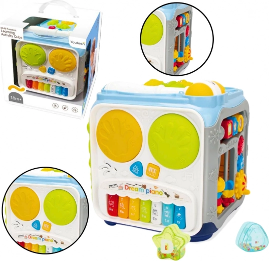 Cubo educativo multifuncional para los más pequeños con luces y sonidos