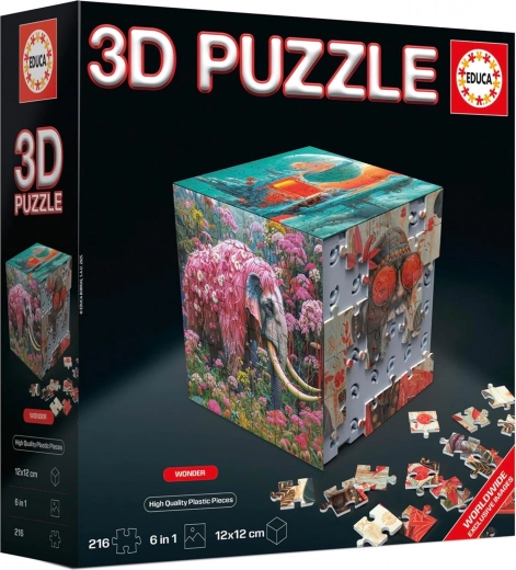 Puzzle 3D cubo Wonder de 216 piezas EDUCA