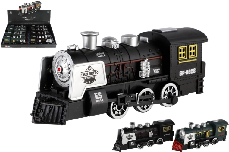 Locomotora de choque a pilas con luz y sonido 20 cm