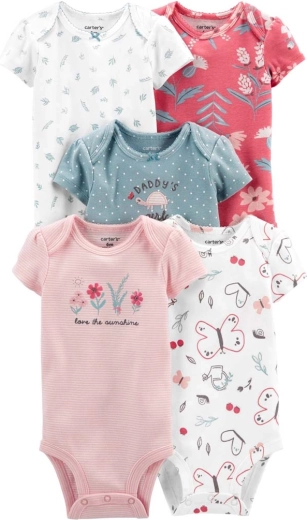 Body de niña de manga corta CARTER'S Pinkblue LBB 5 uds – PRE