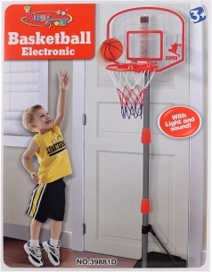 Aro de baloncesto con soporte, marcador, luz y sonidos