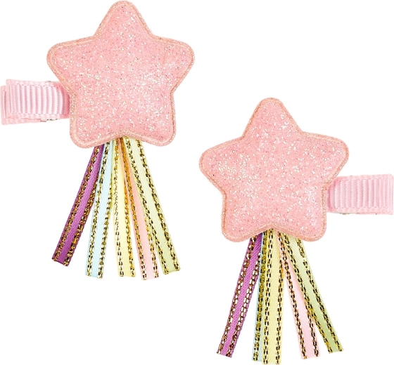 Horquillas para el pelo con estrella rosa para niños