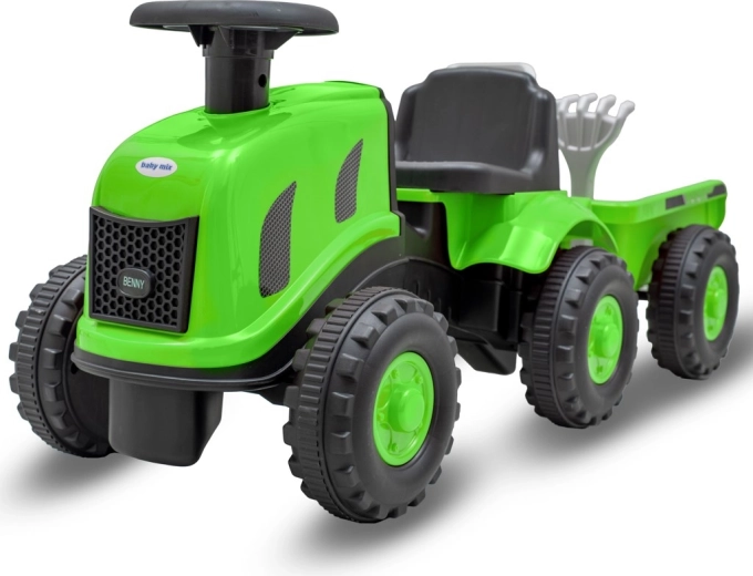 Correpasillos infantil tractor con remolque y herramientas BABY MIX Benny – verde
