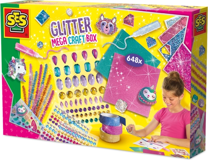 Mega box – creación con purpurina para niños