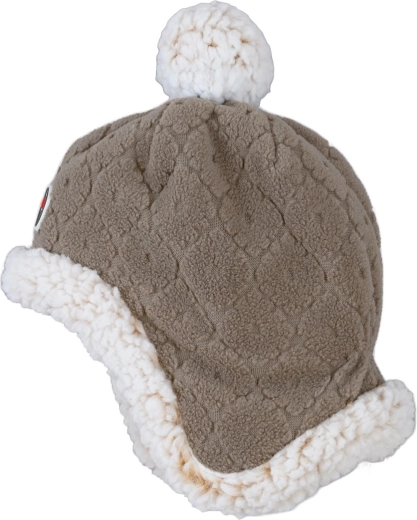 Cobertura de orejas y estilo folclórico con pompón