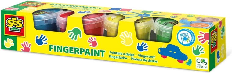 Pinturas de dedos en colores básicos 4 × 110 ml