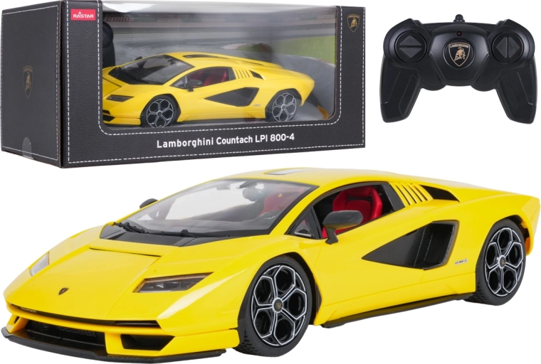 Coche teledirigido Rastar Lamborghini Countach LPI 800-4 amarillo 1:16