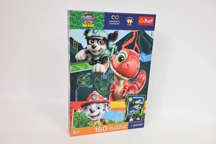 Puzzle infantil Trefl Premium Plus Kids Aventura de dinosaurios (La patrulla canina) 160 piezas