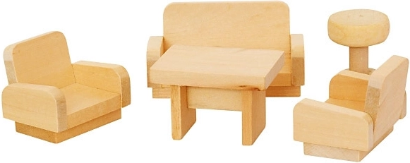 MaDe muebles de madera para muñecas – sala de estar