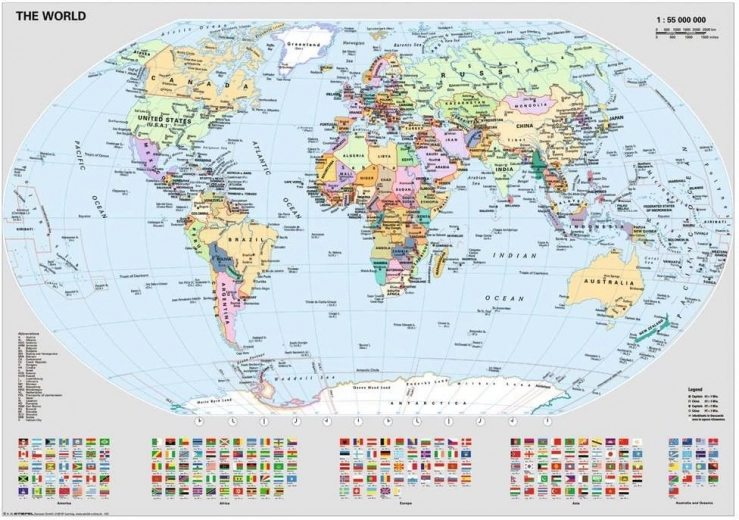 Mapa política del mundo Ravensburger puzzle de 1000 piezas