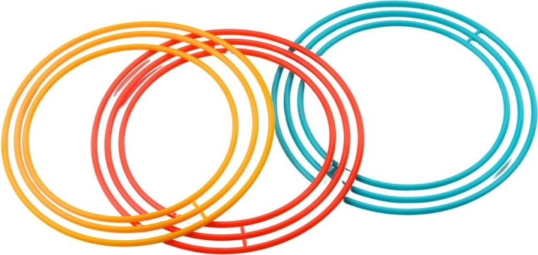 Aros de colores en tres tamaños