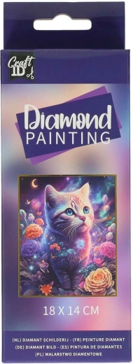 Pintura de diamantes Gatito 14x18 cm