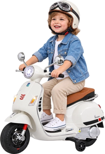 Vehículo eléctrico infantil Vespa GTS 125 blanco