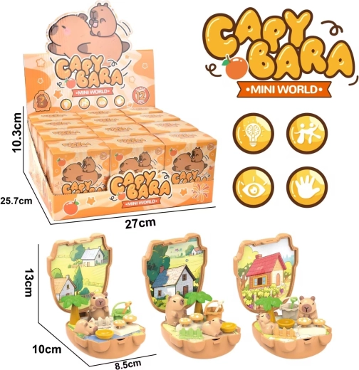 Figura de capibara en caja – set 10 cm