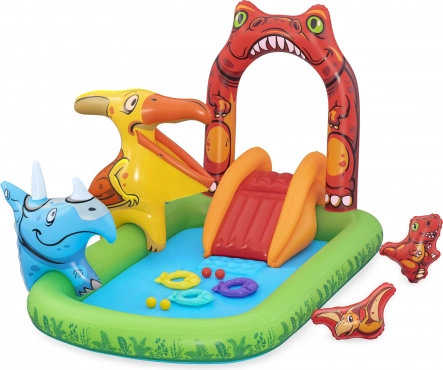 Piscina infantil BESTWAY Mundo de dinosaurios con tobogán acuático