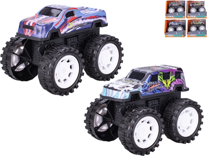 Coche todoterreno metálico con volante de inercia 10 cm
