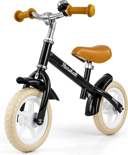 Bicicleta de equilibrio infantil Milly Mally Marshall negra
