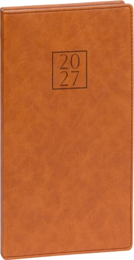 Agenda de bolsillo Notique Prestigio 2027 marrón 9 x 15,5 cm