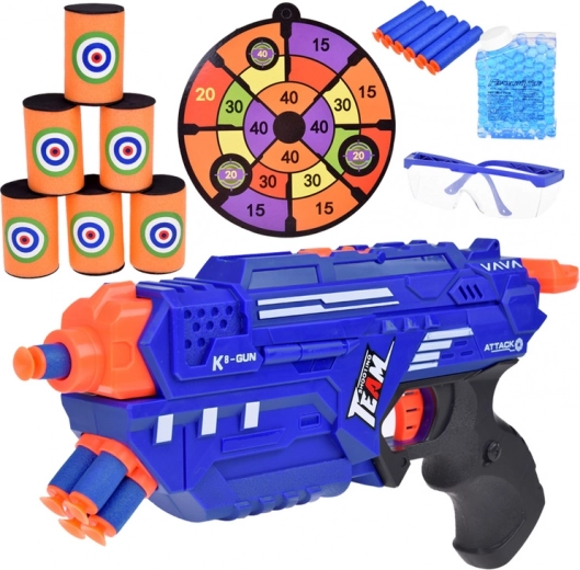 Pistola de juguete SPACE GUN con dardos de espuma y munición de gel