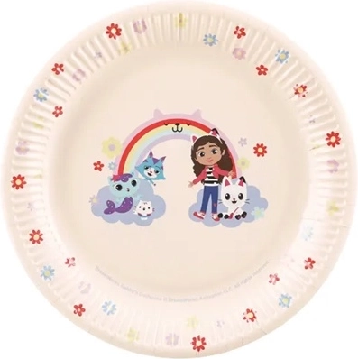 Platos de papel La casa de muñecas de Gabby mix 23 cm (6 uds)