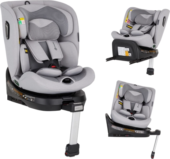 Silla de coche giratoria Petite&Mars Twistguard Pro i-Size gentle grey air 40–150 cm (0–36 kg)