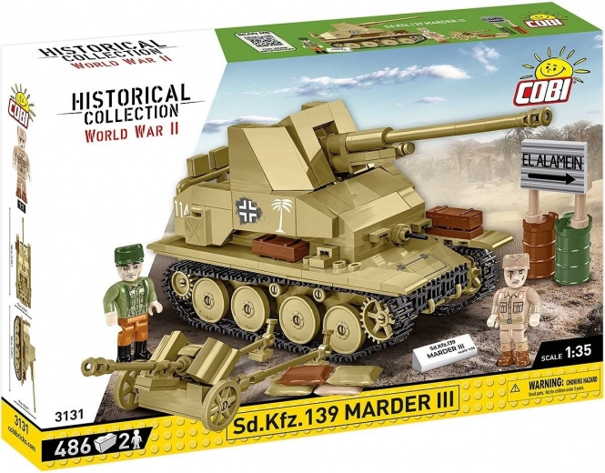 Maqueta Sd.Kfz. Marder III – cazacarros (486 piezas)