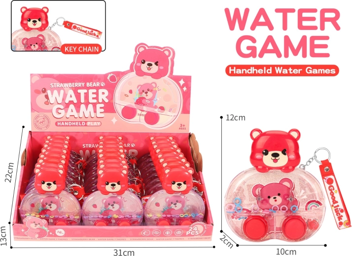 Juego de agua de bolsillo Osito Fresa – llavero