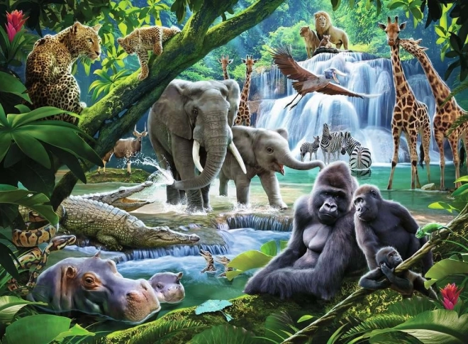 Puzzle Animales de la jungla XXL 100 piezas